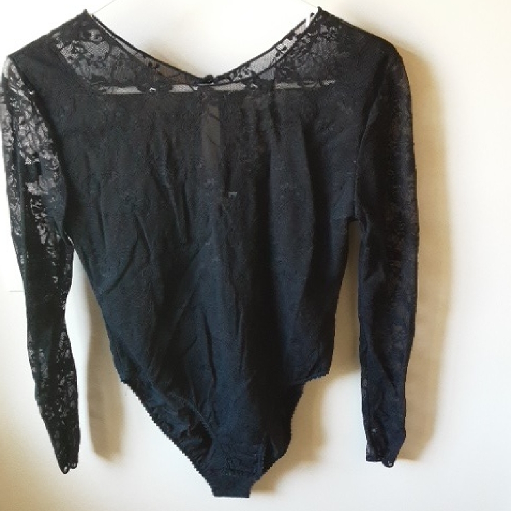 Elegant Black Lace Bodysuit